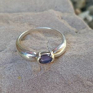 Sterling Silver Amethyst Ring, Size 9